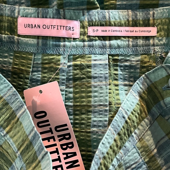 URBAN OUTFITTERS Green Plaid Pleated Skirt Sz S NWT - Picture 3 of 4